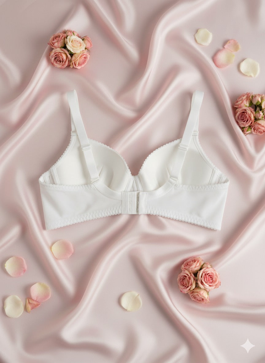 Liora White Cotton non padded bra