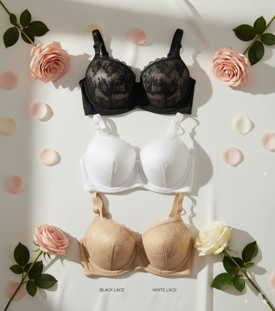 3 Piece Dantel bra