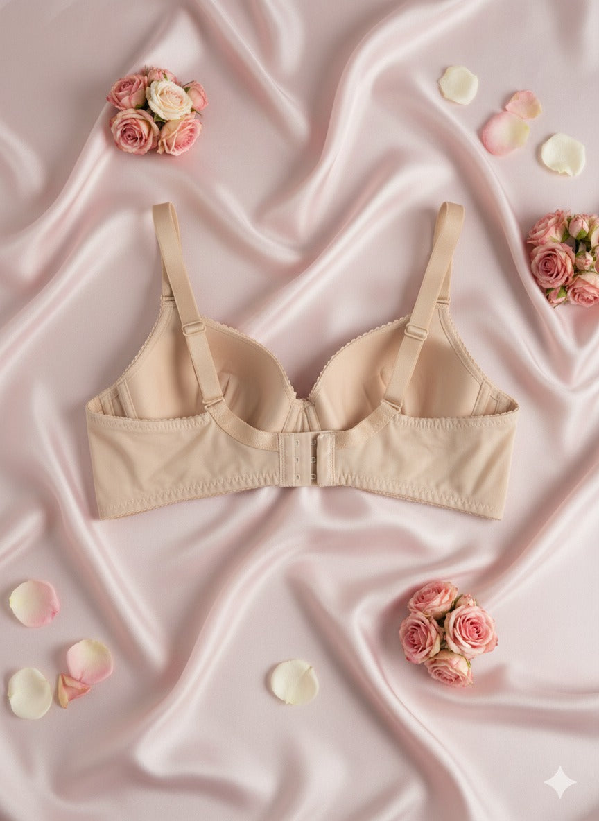 Liora Beige Cotton non padded bra